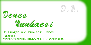 denes munkacsi business card